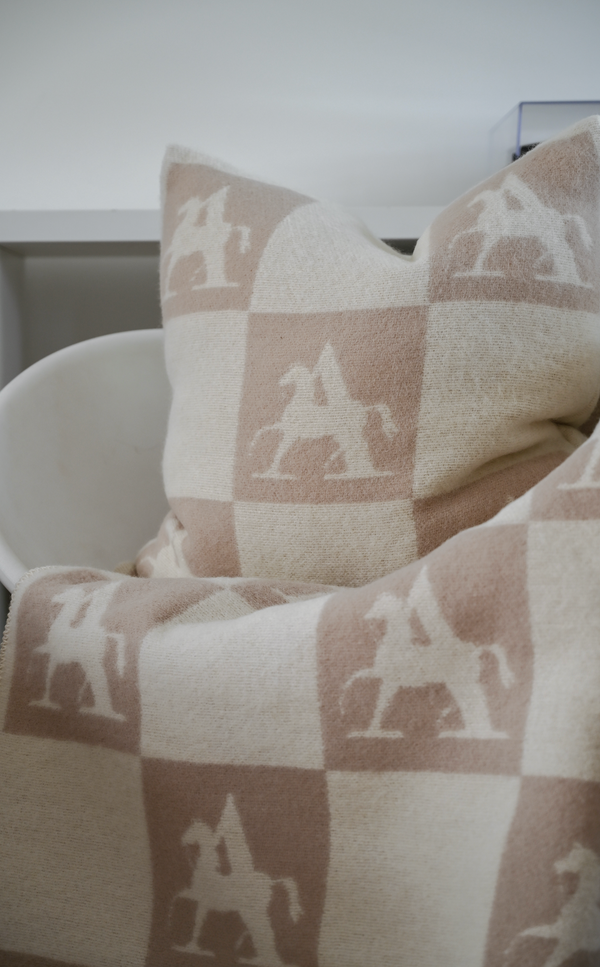 Check Cushion 100% New Zealand lambswool