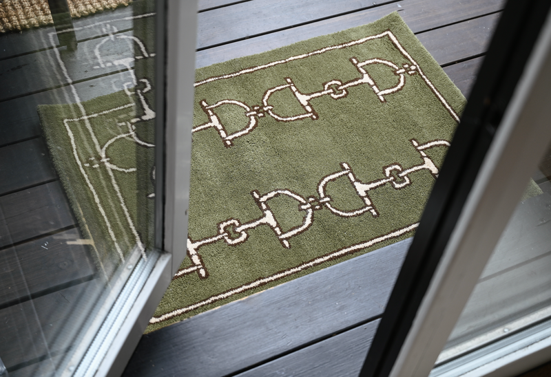 RUG 100% wool Moss green