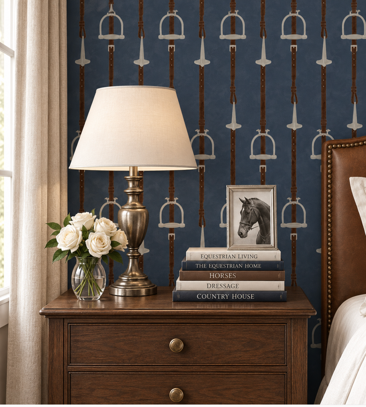 17-09-035-70 Wallpaper Stirrup Stripe Navy