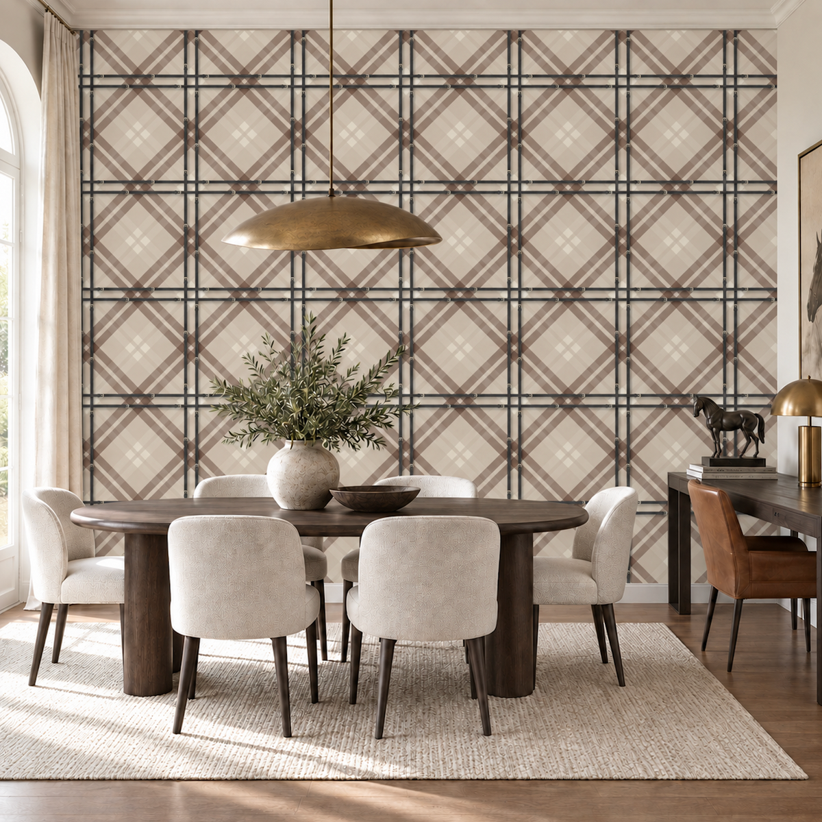17-09-034-04 Wallpaper Tartan Doeskin