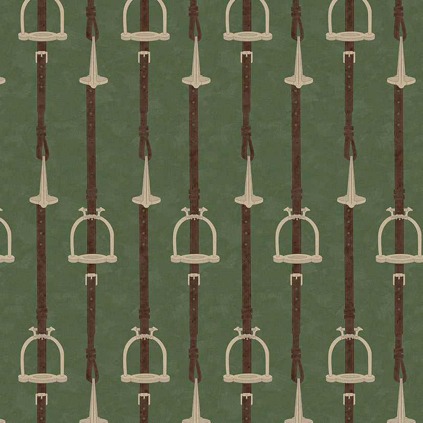 17-09-035-60/P wallpaper sample Stirrup Stripe Green