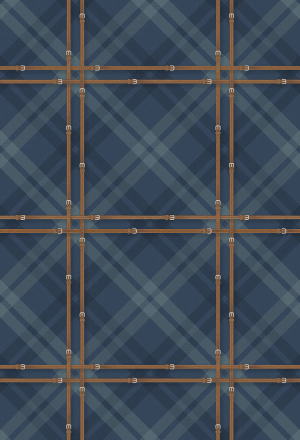 17-09-034-70 Wallpaper Tartan Dark Denim