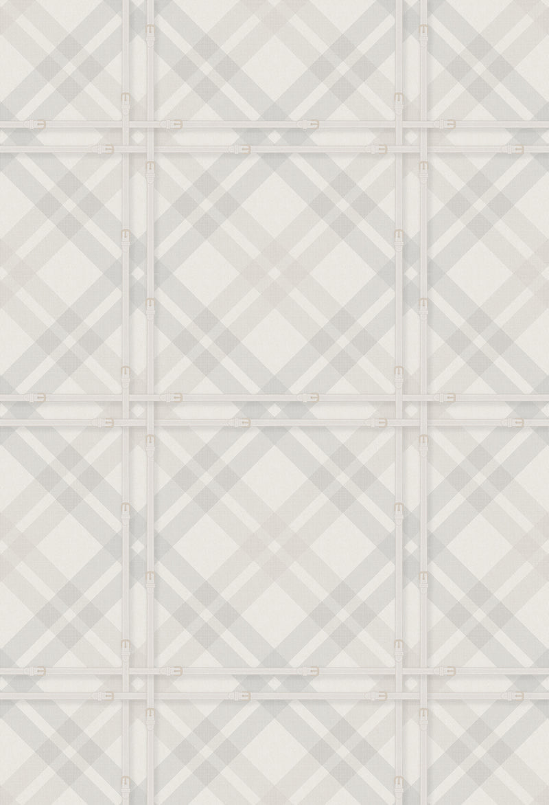 17-09-034-00 Wallpaper Tartan Off-white