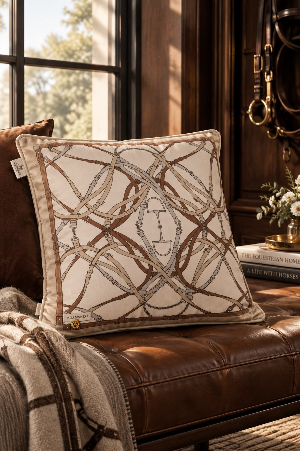 Bite velvet cushion Nougat