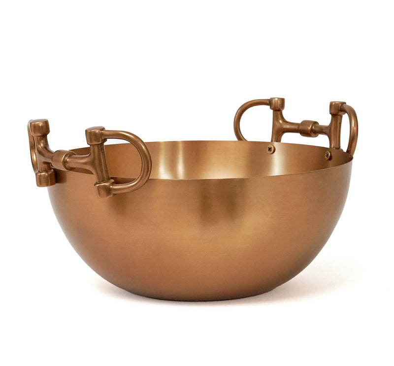 Snaffle Bit Serving Bowl BRASS