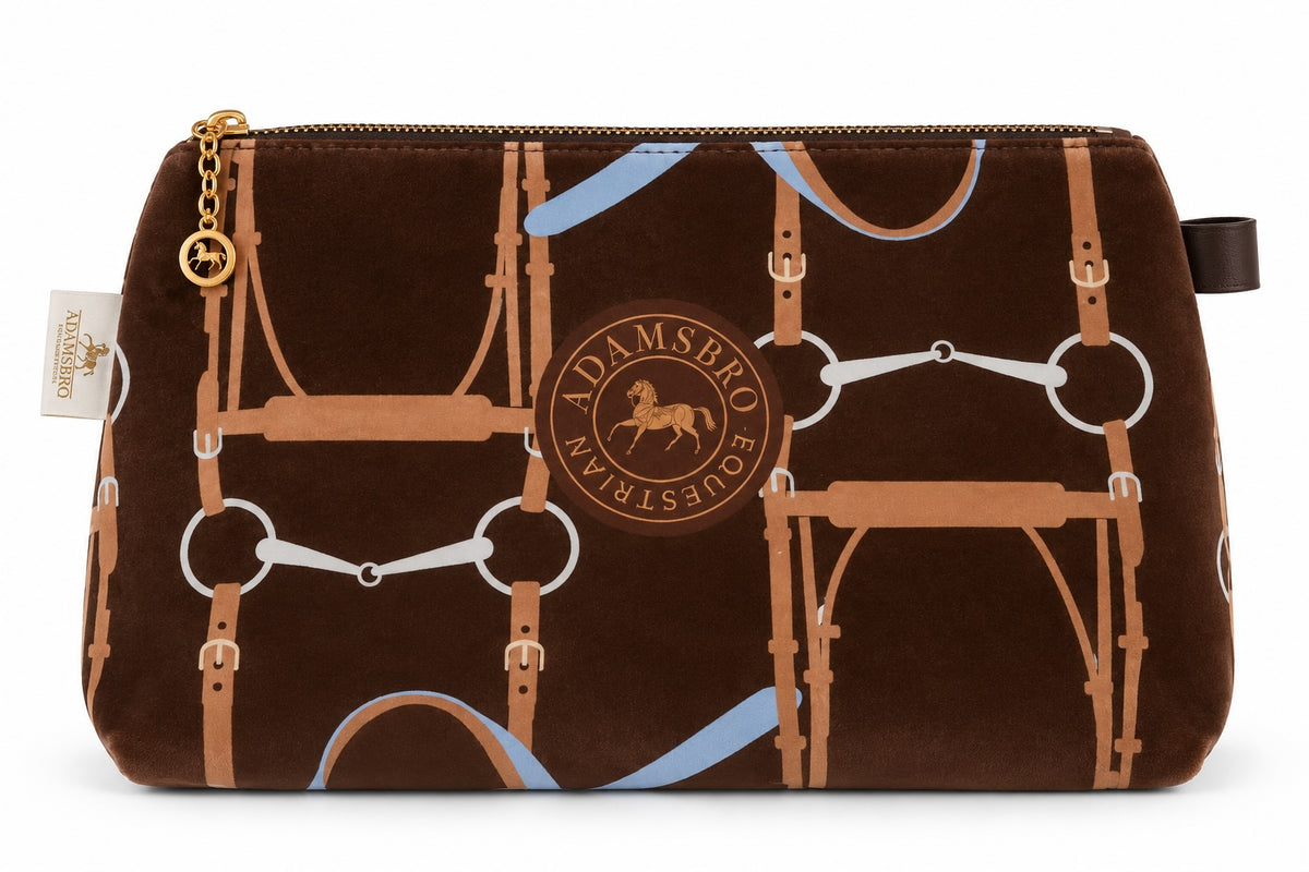 Soft Velvet Toiletry Bag – Brown
