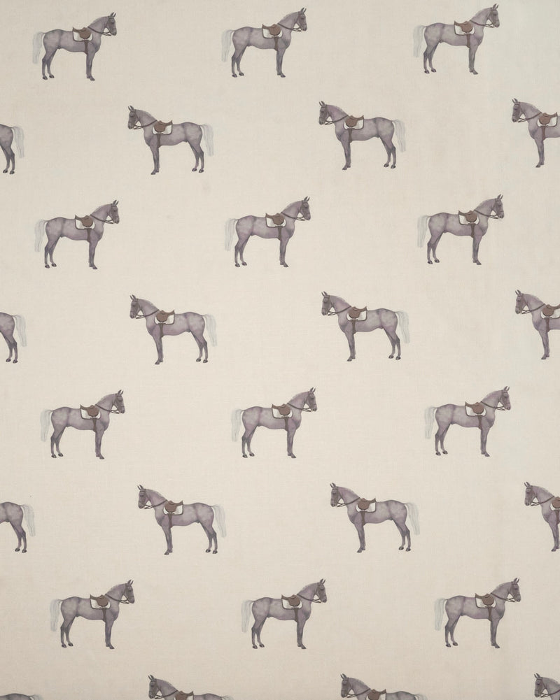 Fabric By meters Petit Horse Off-white