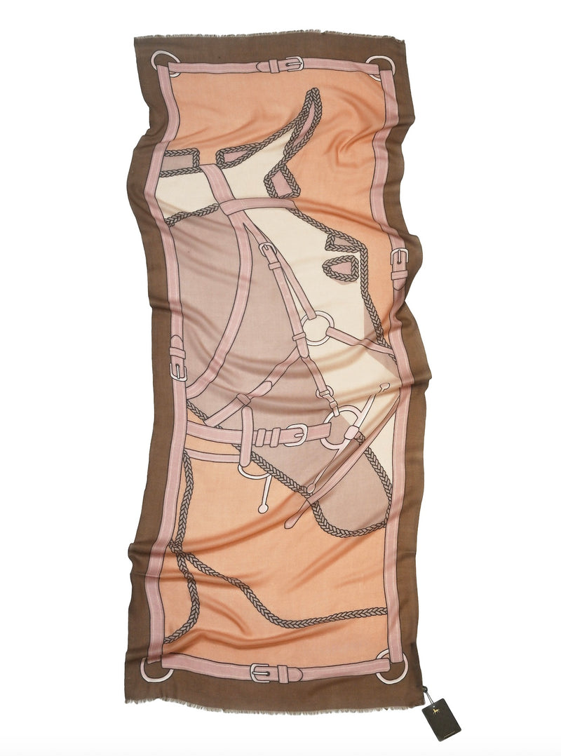 CASHMERE SCARF  HORSE PINK