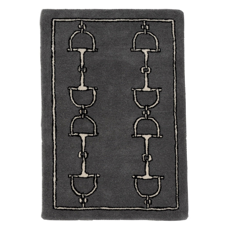 GREY RUG 100% wool