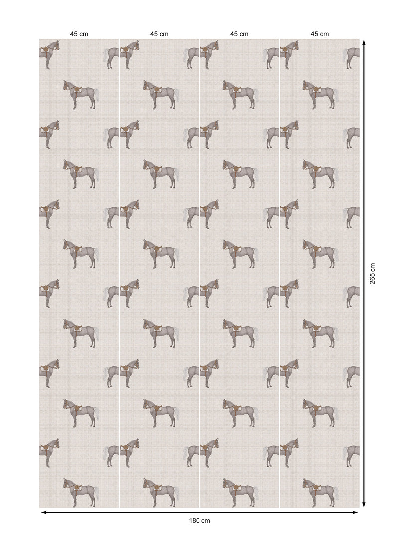 17-09-007-00 Wallpaper Petit Horse Off-white
