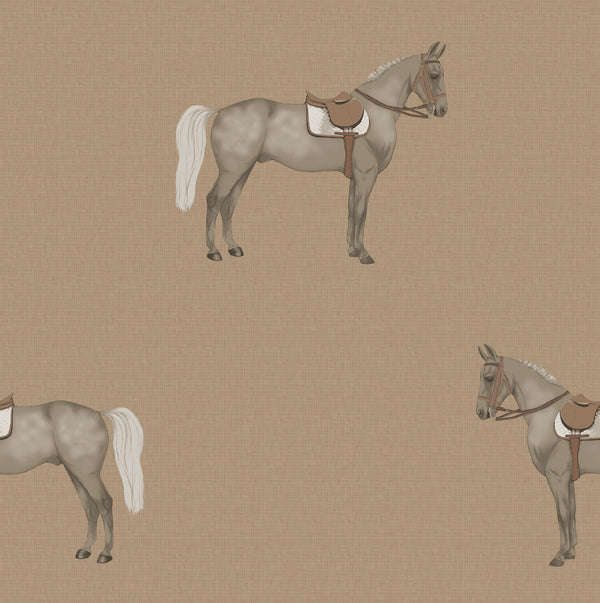 17-09-007-20 Wallpaper Petit Horse Caramel