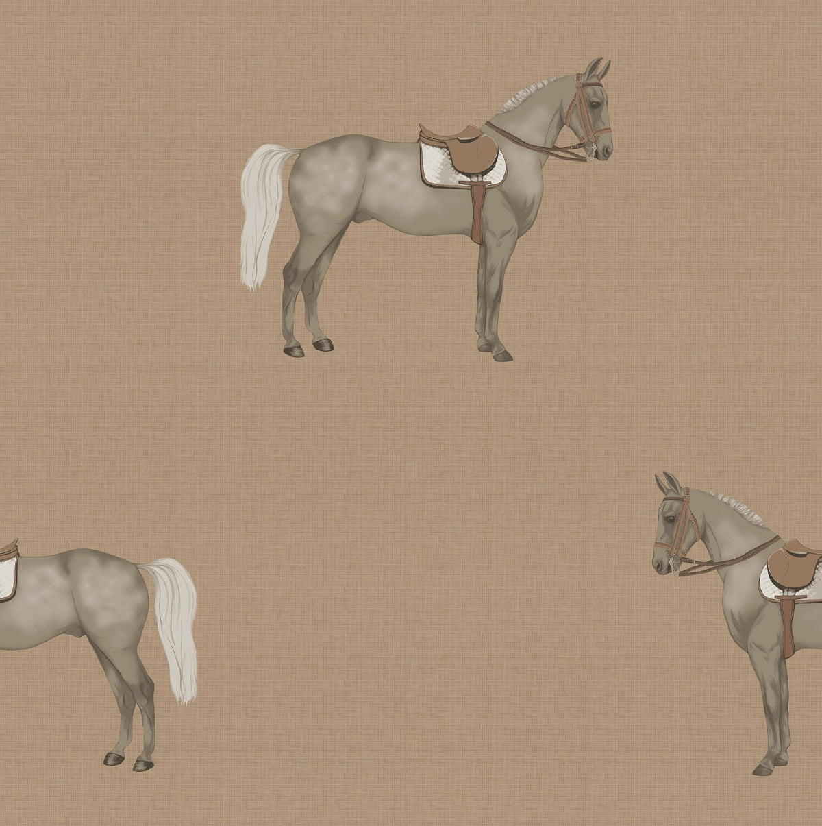 17-09-007-20/P WALLPAPER SAMPLE  Petit Horse Caramel