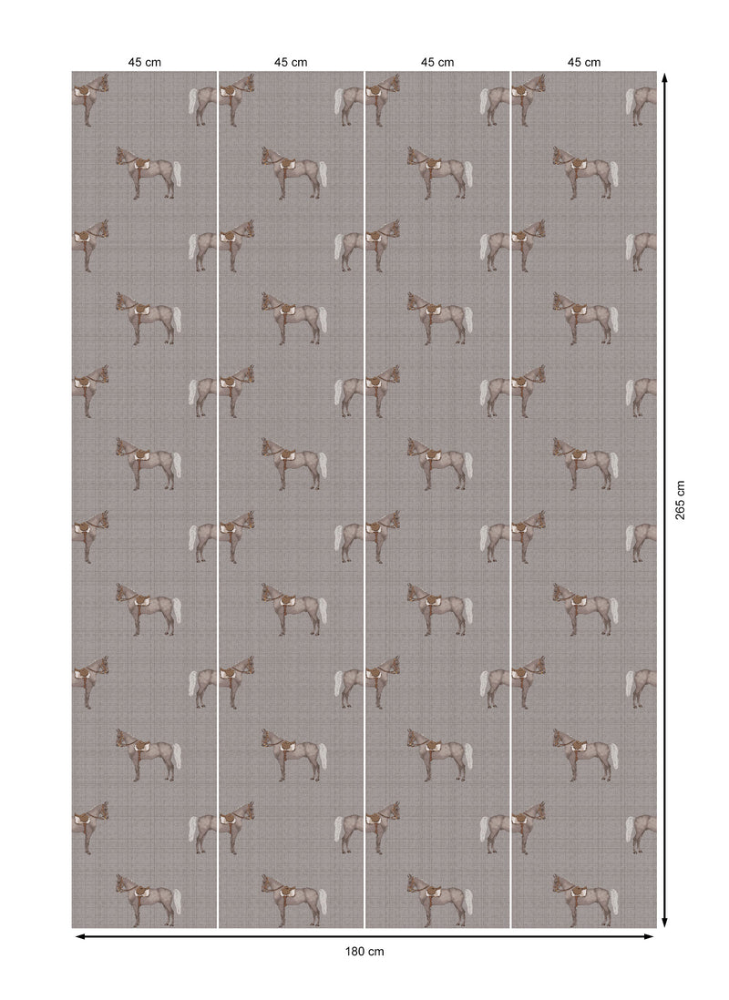17-09-007-30 Wallpaper Petit Horse Taupe
