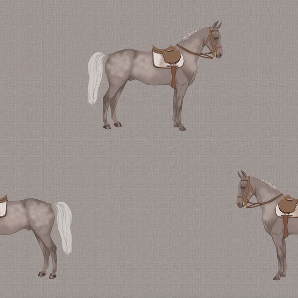 17-09-007-30 Wallpaper Petit Horse Taupe