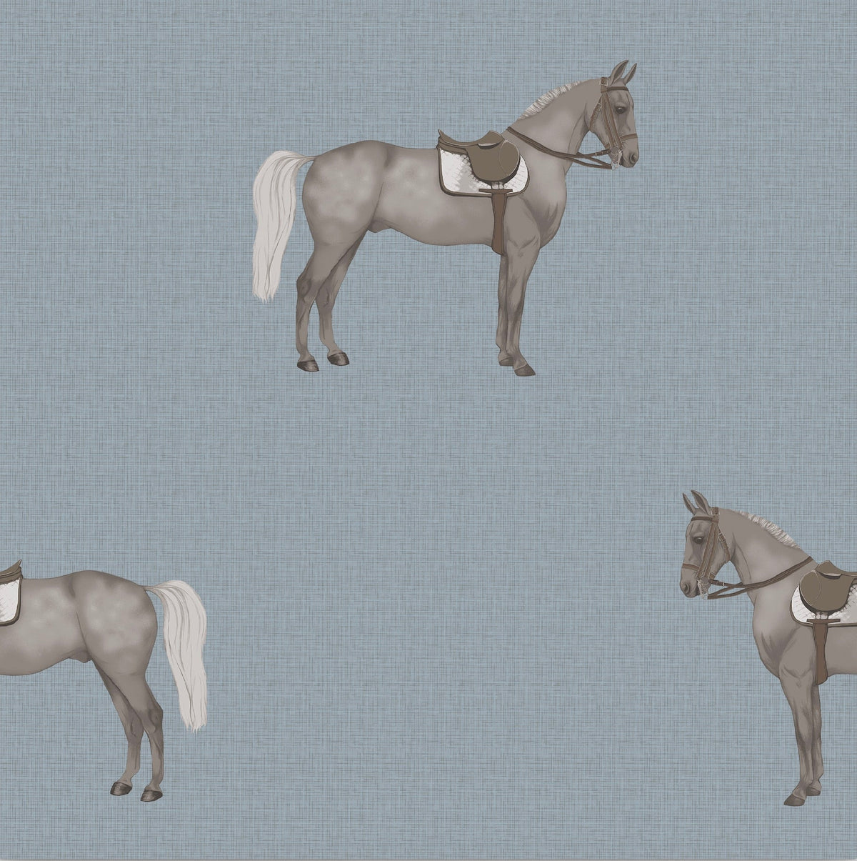 17-09-007-75/P wallpaper sample  Petit Horse Ljusblå