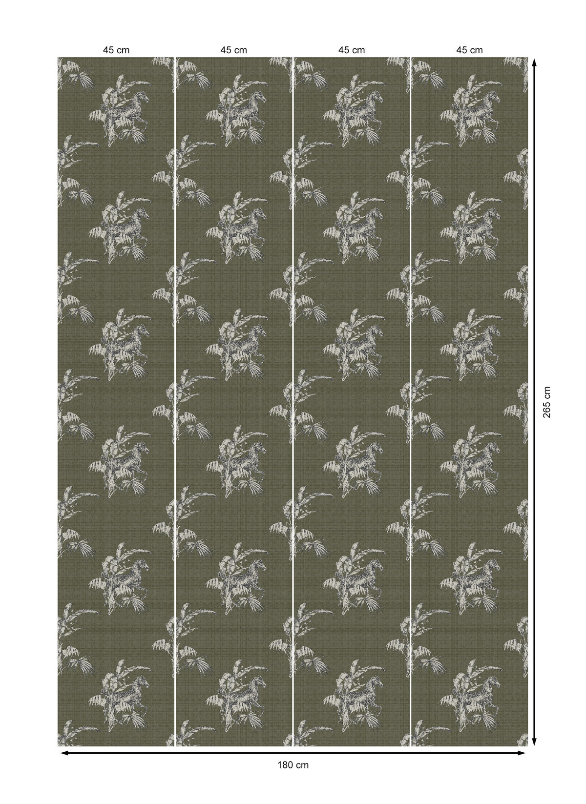 17-09-020-40 WALLPAPER NEW HORSE OLIVE