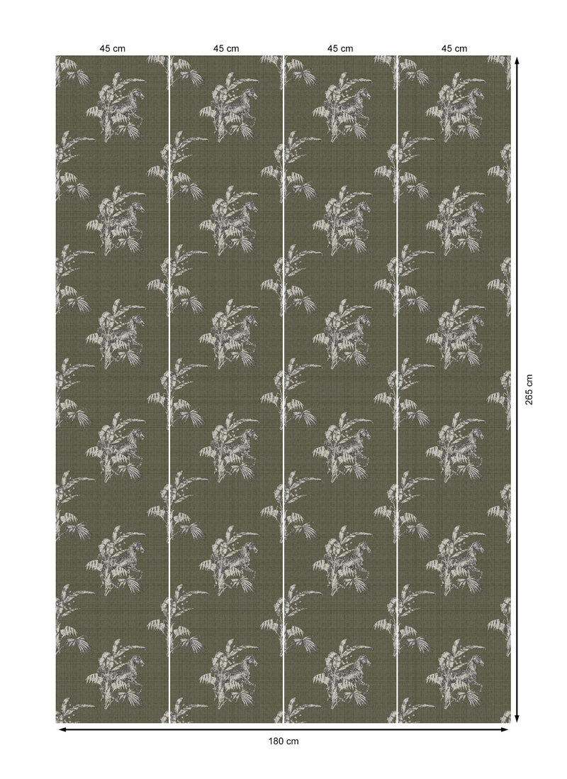 17-09-020-40 WALLPAPER NEW HORSE OLIVE