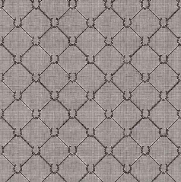 17-09-022-30 WALLPAPER NEW HORSE SHOE TAUPE