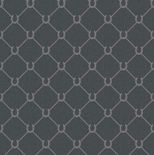 17-09-022-50 WALLPAPER NEW HORSE SHOE DARK GRAY