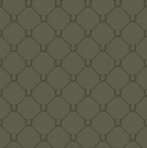 17-09-022-60 WALLPAPER NEW HORSESHOE OLIVE