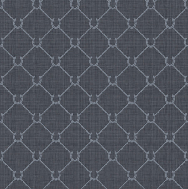 17-09-022-70 WALLPAPER NEW HORSE Shoe  Blue