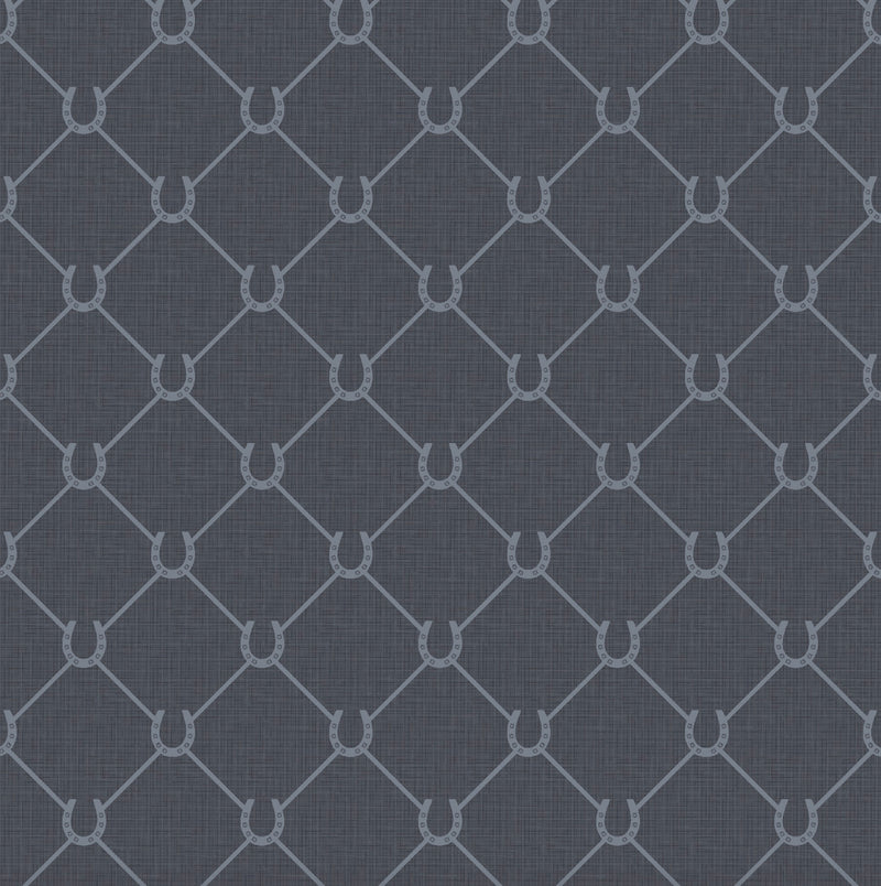 17-09-022-70 WALLPAPER NEW HORSE Shoe  Blue