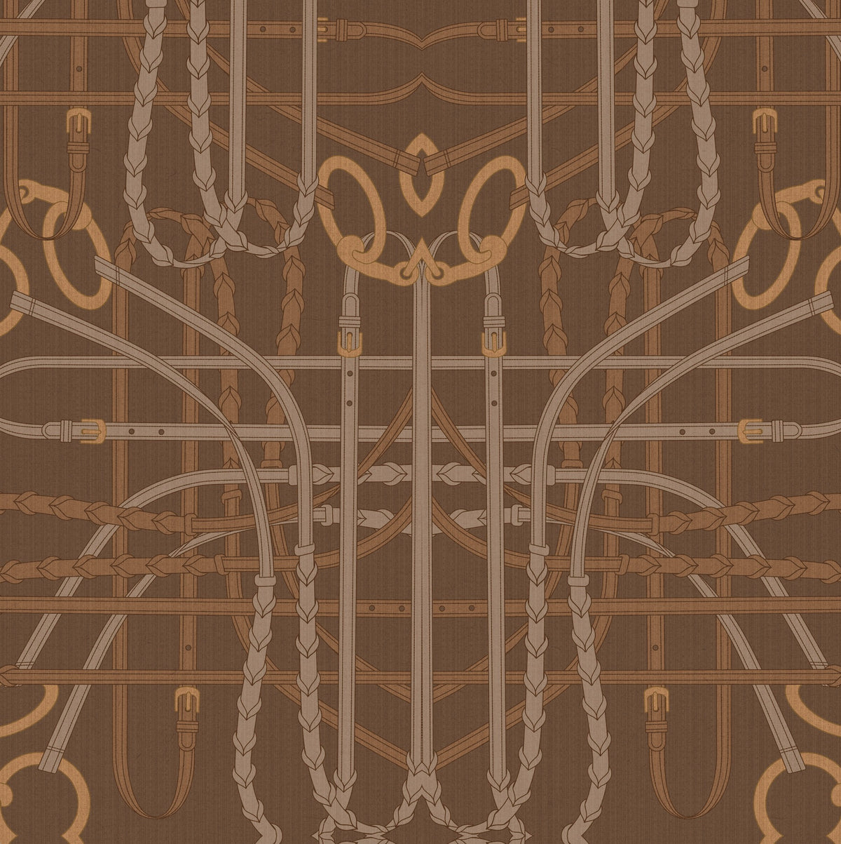 17-09-024-45 Wallpaper Bridle Dark Brown