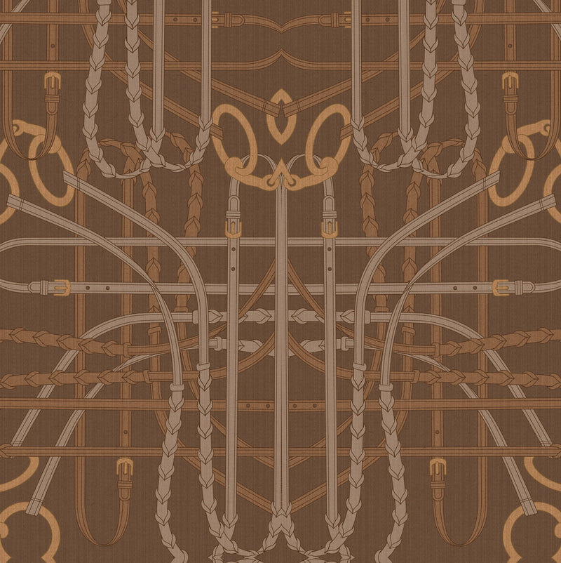 17-09-024-45 Wallpaper Bridle Dark Brown