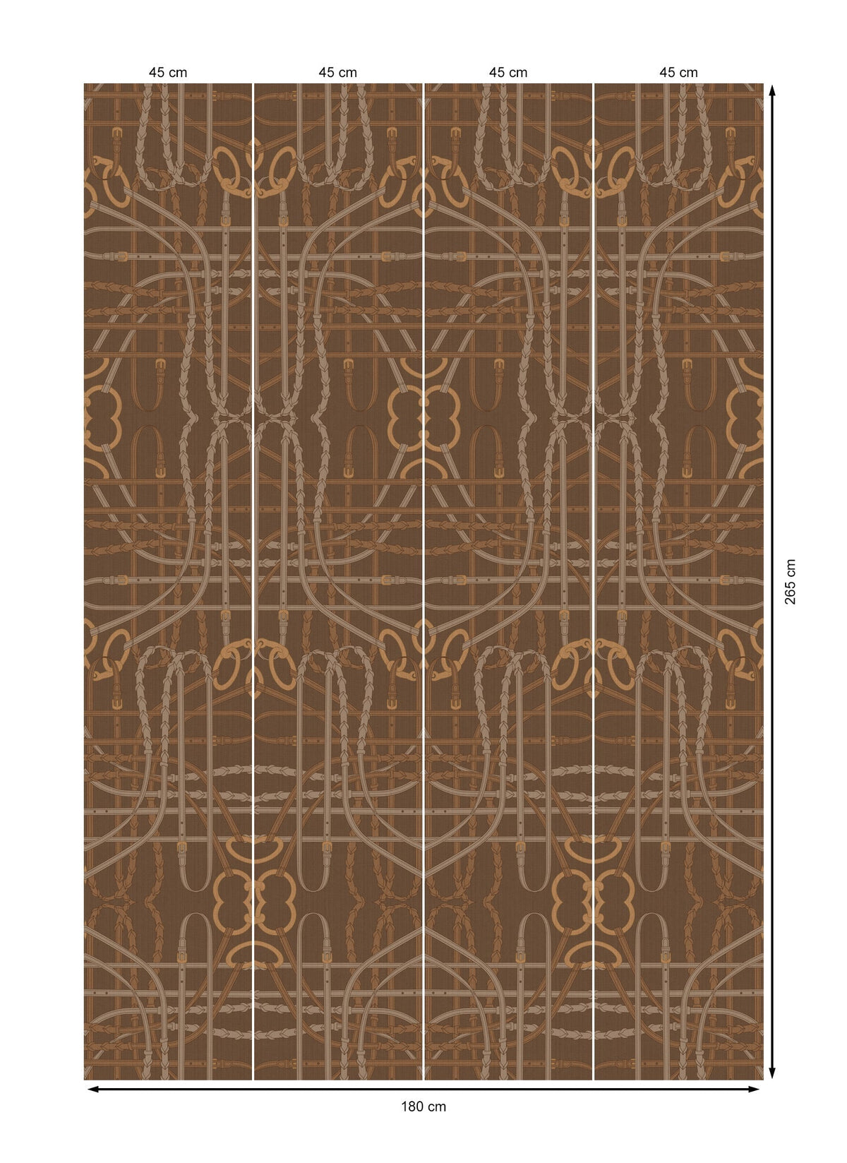 17-09-024-45/P wallpaper sample  Bridle Brown