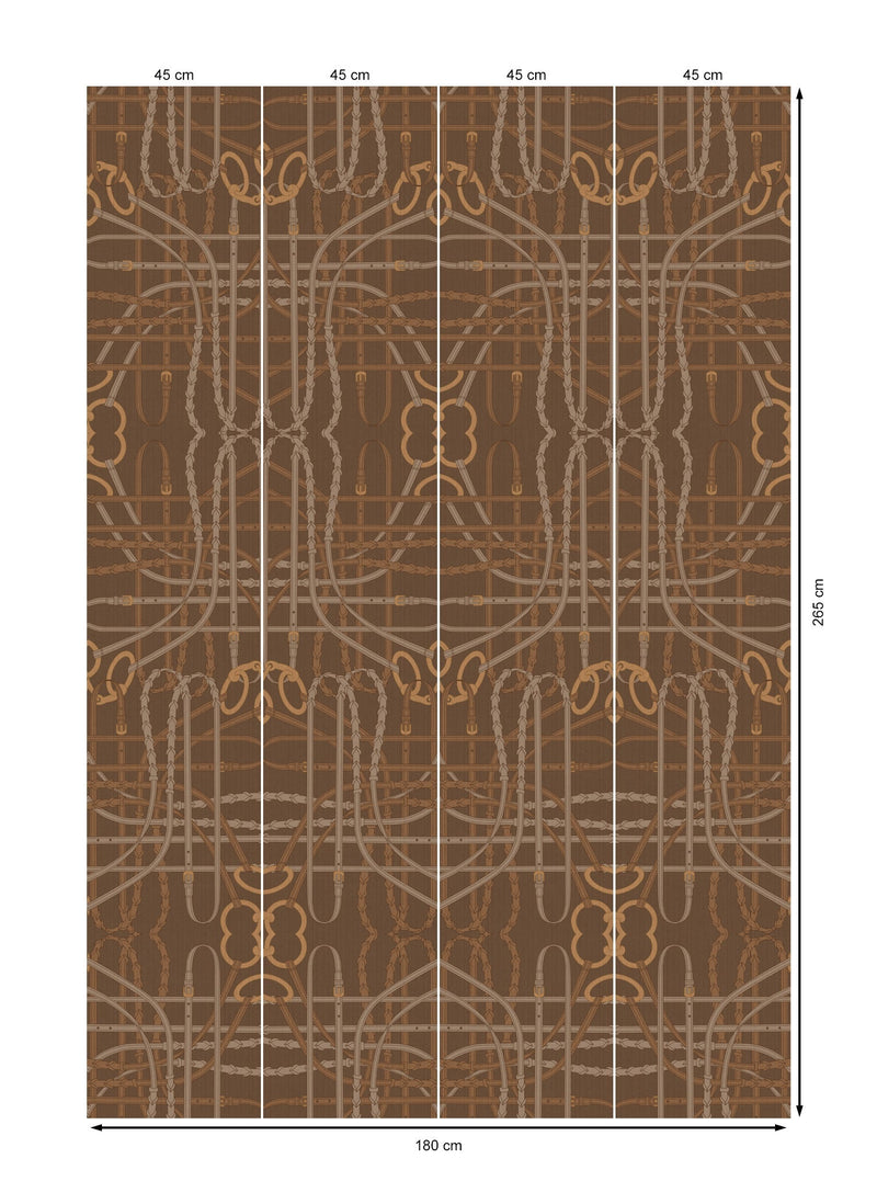 17-09-024-45/P wallpaper sample  Bridle Brown