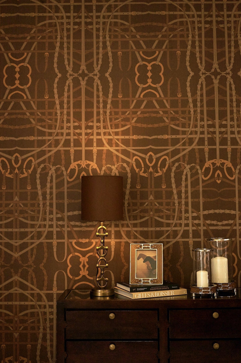 17-09-024-45/P wallpaper sample  Bridle Brown