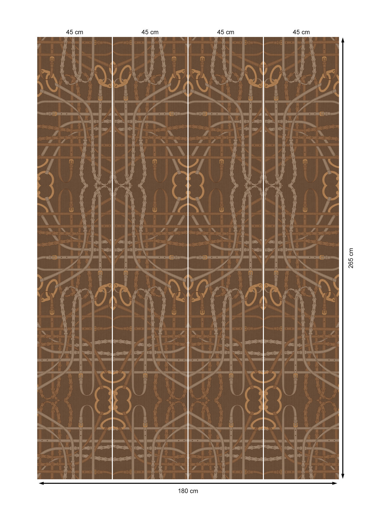 17-09-024-45 Wallpaper Bridle Dark Brown