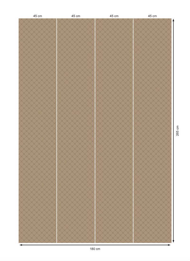 17-09-022-20 WALLPAPER NEW HORSE SHOE CARAMEL