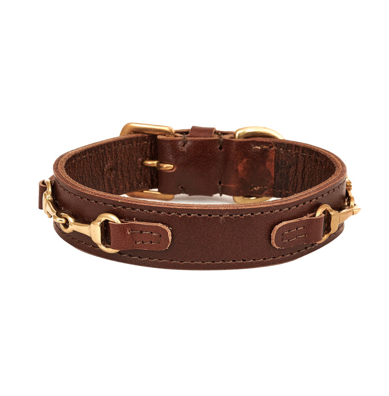 Dog Bracelet Snaffle Bit in Genuine Leather